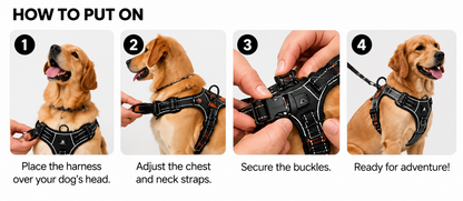 PackHound Reflective No-Pull Adventure Harness