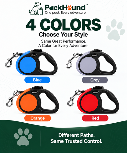 PackHound Adventure Retractable Dog Leash