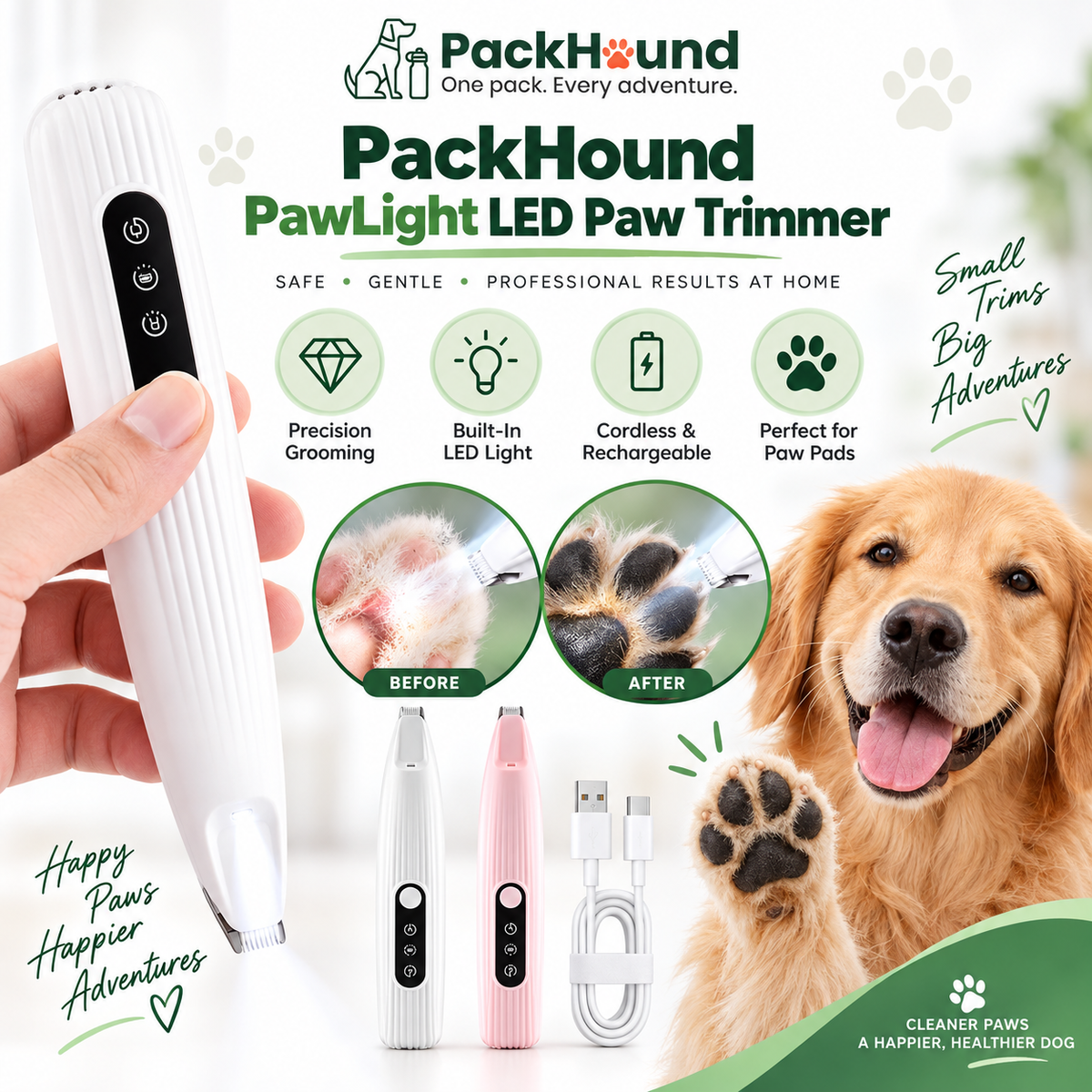 PackHound™ PawLight Precision Trimmer