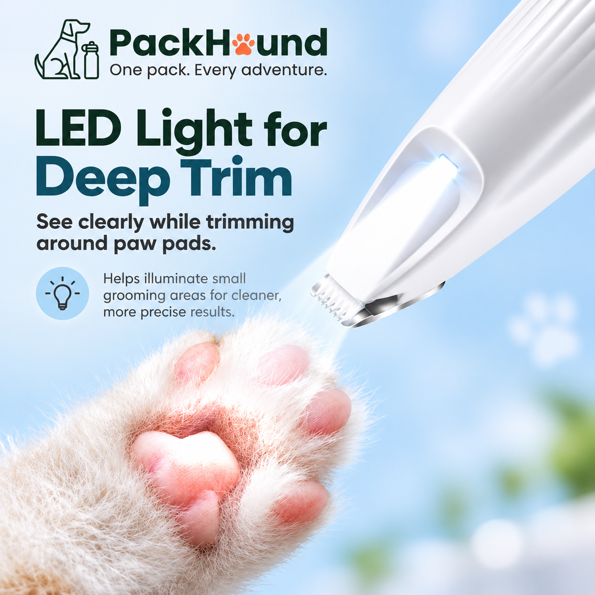 PackHound™ PawLight Precision Trimmer