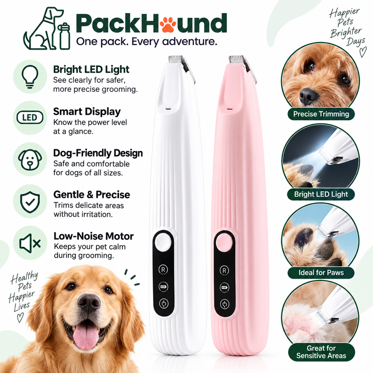 PackHound™ PawLight Precision Trimmer