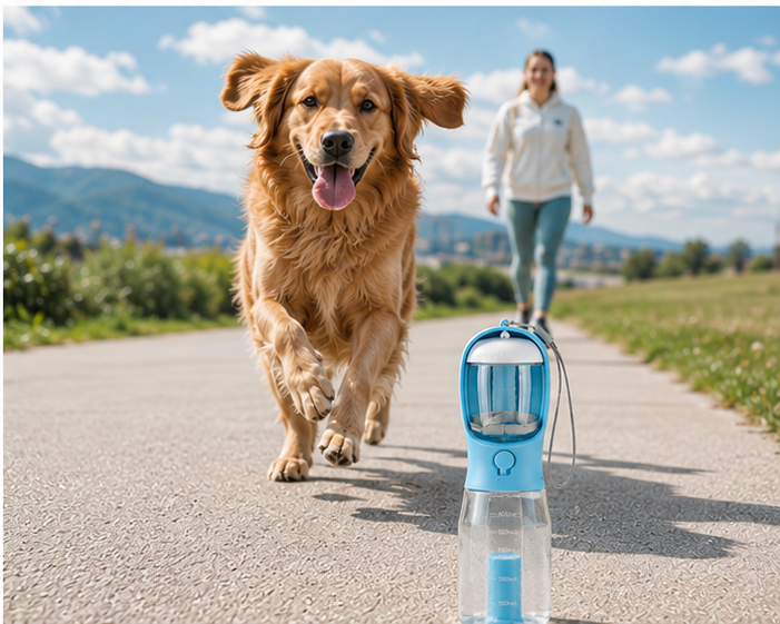 PackHound Adventure Bottle — 3-in-1 Water, Food & Waste Bag Carrier