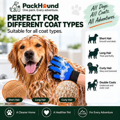 PackHound GentleGroom Bath & Deshedding Glove