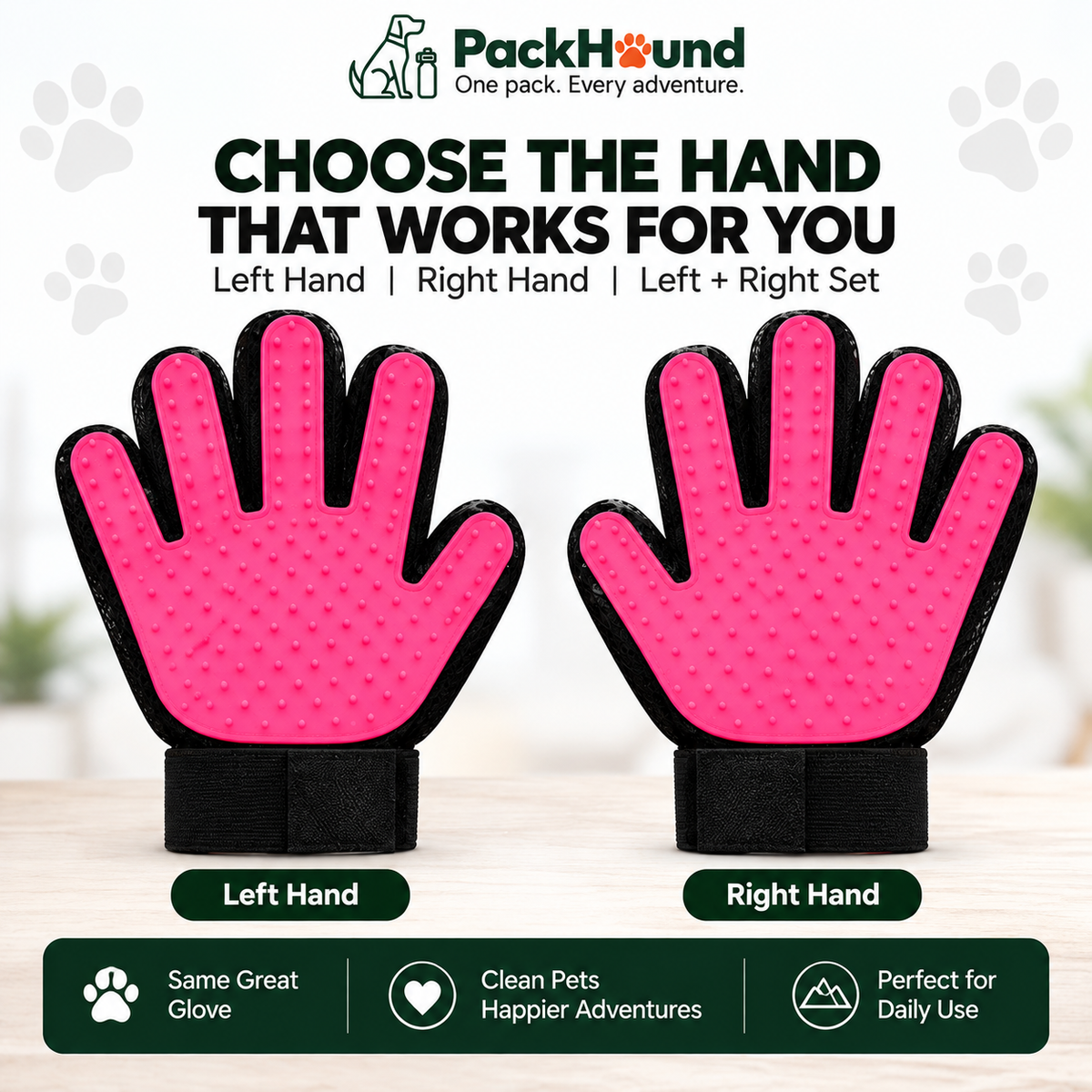 PackHound GentleGroom Bath & Deshedding Glove