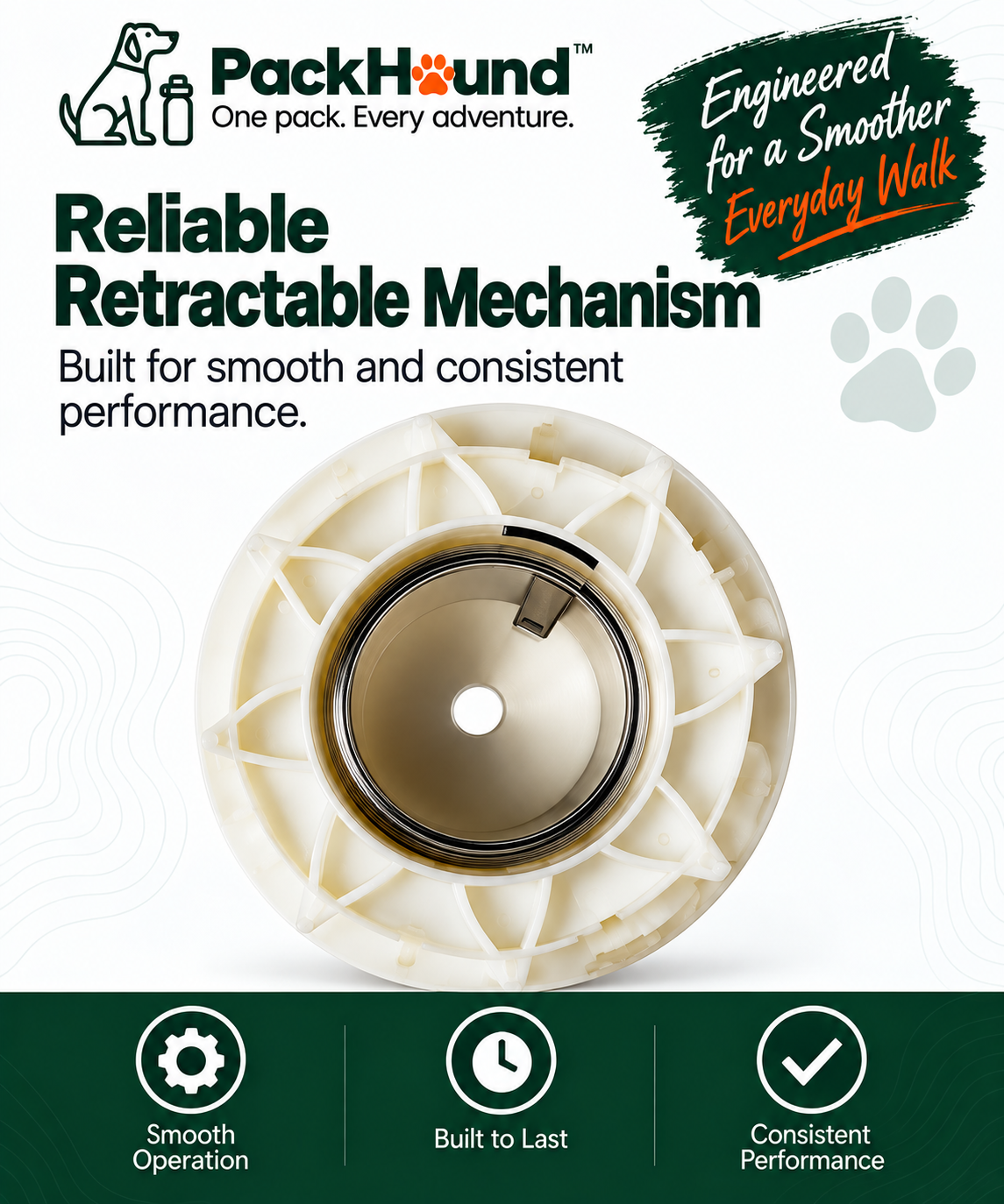 PackHound Adventure Retractable Dog Leash
